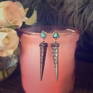 Gold & Turquoise BOHO Tribal Earrings❤️